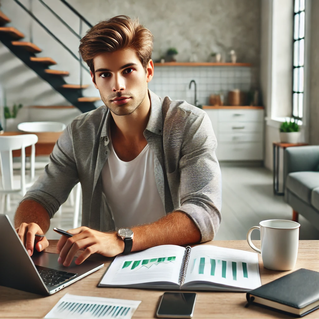 homme de 25 ans qui prépare sa retraite