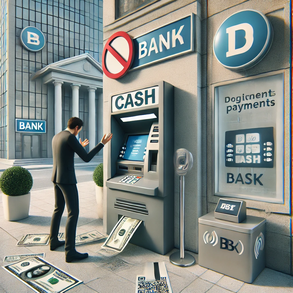 banque qui restreint l'utilisation des espèces